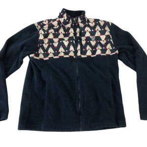 The North Face Fleece Geometric Full Zip Jacket, Men's Size M, Kodiak Blue